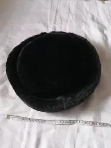 Fur Hat Dark BROWN, Brimmed, 58 Cm Circ. 100% Mod acrylic. Easy Fit - Picture 1 of 5