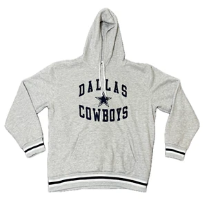 NFL "Dallas Cowboys" Logo Estrella Bordado Gris Sudadera con Capucha Talla XL Venta al por menor $85 Nuevo sin Etiquetas - Imagen 1 de 6