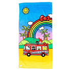Serviette de plage universelle Studios Hello Kitty Town bus 30 x 60