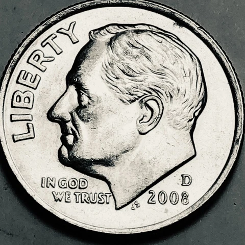 2008 D Roosevelt dime Cover