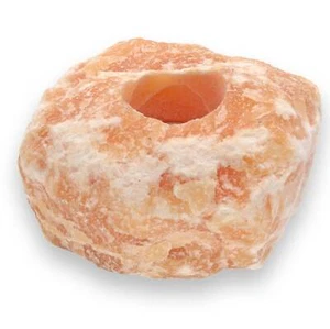 Orangencalcit Teelichthalter 13 x 10 x 6 cm | Edelsteinteelicht - Picture 1 of 4