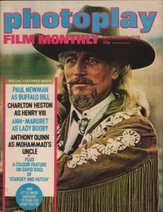 PAUL NEWMAN - ANN-MARGARET - CHARLTON HESTON - Vtg UK PHOTOPLAY Magazine 1976 - Picture 1 of 2
