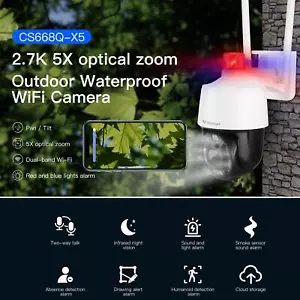 Smart Outdoor 2.7K 5X Optical Zoom Smoke/absence Sound and light Alarm IP Camera - Picture 1 of 11