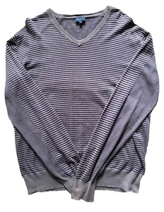 PAUL SMITH PS Herren Baumwolle Leinen V-Ausschnitt Pullover Größe Large L gestreift sehr guter Zustand - Bild 1 von 8