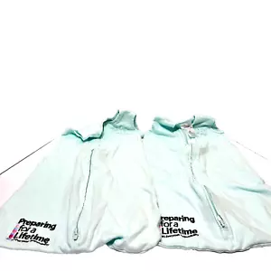 Halo SleepSack Newborn Sleeveless Mint Green Zip Up Cotton Lot of 2 - Picture 1 of 6