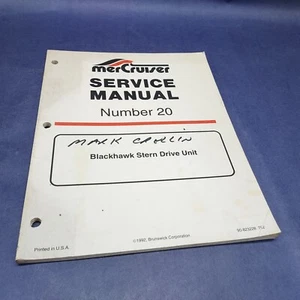 Mercury MerCruiser Service Manual #20 Blackhawk Stern Drive Unit 90-823228 - Picture 1 of 5