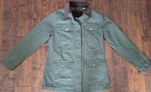 Women's Orvis 1856 Barn Coat Chore Jacket Flannel Lined Corduroy Collar Size XS - Picture 1 of 24