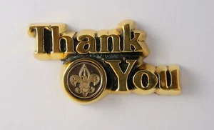 Boy Scouts of America Gold Tone "Thank You" Paperweight - Picture 1 of 1