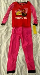 Angry Birds PJ's Girl's Size 10 Color Pink/Red NWT - Picture 1 of 2