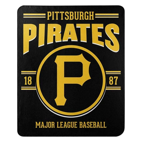 New MLB Pittsburgh Pirates Large Super Soft Fleece Throw Blanket 50" X 60" Cover