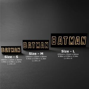 Título de Batman 1989 - Cartel de exhibición con logotipo impreso en 3D de películas/cómics - Imagen 1 de 3