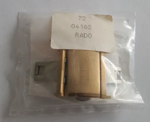 RADO Gold Plated Bracelet Clasp Number 72-04162 With 2 Attachment Spring Bars - Picture 1 of 15
