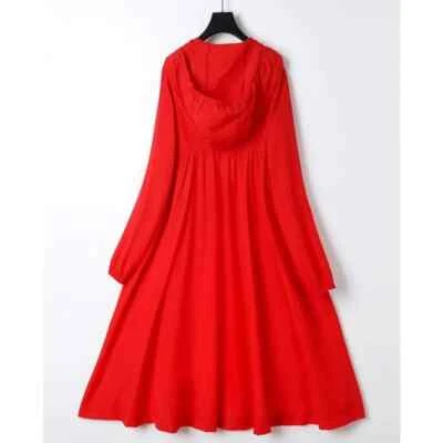 Women Hooded Midi Jacket Zip Windbreaker Dust Coat Summer Beach Sun Shirt - Image 1 of 4