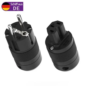 Hifi WTYCZKA SCHUKO GNIAZDO URZĄDZENIA CHŁODNICZEGO Styki rodowe Schuko Power Plug Wtyczka - Zdjęcie 1 z 6
