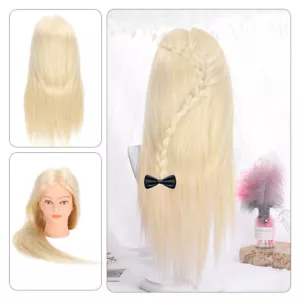 24" Salon Hair Training Head Hairdressing Styling Mannequin Doll +Clamp New. - Picture 1 of 12