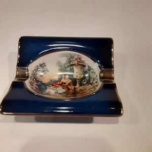 Posacenere vintage Carlton Ware Inghilterra cobalto fatto a mano vecchio inglese - Foto 1 di 7
