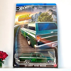 Hot Wheels 2024 HW Hot Wagons 1/5 ‘64 Chevy Nova Wagon Green - Picture 1 of 6