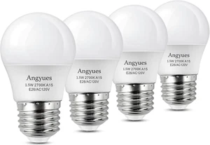 Low Wattage Light Bulbs 1.5W LED Bulb Equivalent 15W20W Light Bulbs, 120V A15 LE - Picture 1 of 7