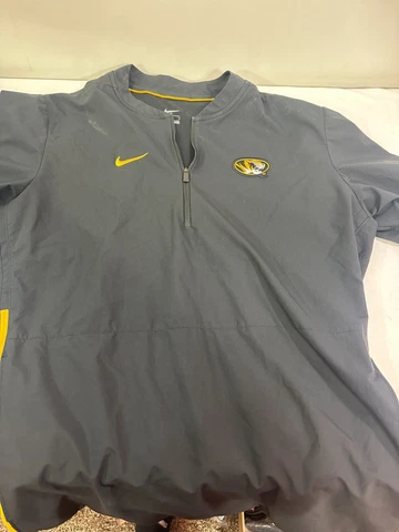 Nike Mizzou Missouri Tigers Short Sleeve Coaches Jacket Black Size Large L Cover