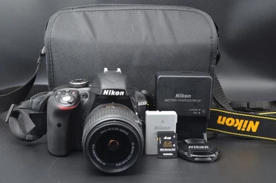 [NEAR MINT] Nikon D3300 DSLR Camera Black Kit w/ AF-S 18-55mm VR Lens #G4 - Image 1 of 4