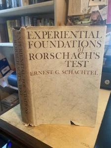 Schachtel: Experiential Foundations of Rorschach's Test 1966 Good Psychology 1st - Imagen 1 de 1