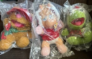 3 peluche vintage 1988 McDonalds Muppet Babies - Baby Fozzie, Kermit, Miss Piggy - Foto 1 di 13