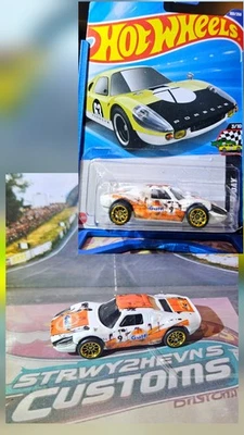 Hot Wheels Porsche **Custom Gulf Oil W/ Spectraflame And Real Riders** - Image 1 of 3