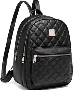 Zaino Donna, Borsa Zaino Donna Pelle PU Zainetto Impermeabile Casual Nero Zaini - Foto 1 di 12