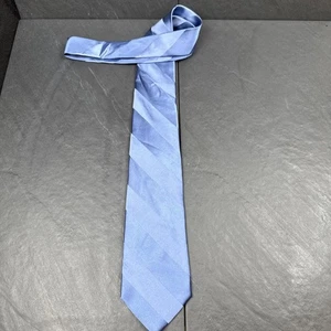 Stafford Performance blau auf blau gestreifte Herrenkrawatte 100 % Seide 59 x 3,5 Krawatte - Bild 1 von 12