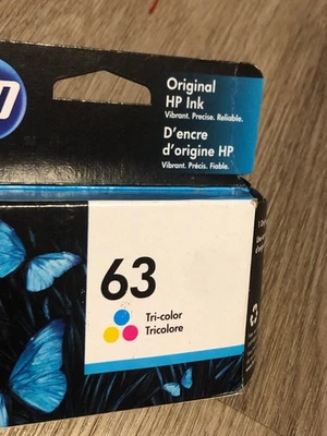 HP 63 Tri-Color Replacement Printer Ink Cartridge  Sealed NEW - Image 1 of 3
