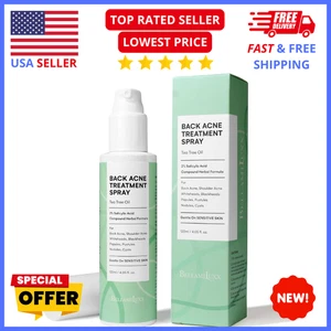 Body and Back Acne Treatment Spray: 2% Salicylic Acid & Tea Tree Oil Bacne Spray - Picture 1 of 6