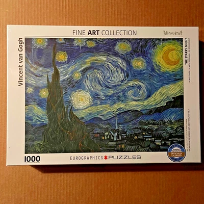 STARRY NIGHT by VAN GOGH jigsaw puzzle - 1000 pieces - EUROGRAPHICS - sealed NEW - Image 1 of 4