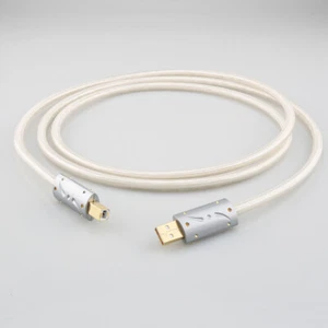 Cavo USB Hifi DAC Placcato Argento Hi-end Tipo A-B con Spina USB Viborg - Foto 1 di 6