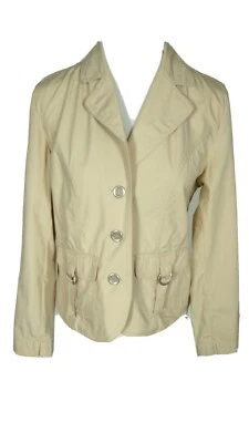 Preswick moore New Womans Sz 6 Biege  Lite Weight Cotton Jacket B51 - Image 1 of 4