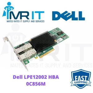 DELL LPE12002 FIBRE CHANNEL HBA 8GB/s 2 Port X 8GB SFP+ 0C856M High Profile - Picture 1 of 1