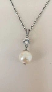 Konplott Pearl Shadow Kette Perle weiß beige silber - Bild 1 von 2