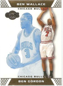 Ben Gordon Ben Wallace Topps Co-Signers #17 #'d74/89 Chicago Bulls
