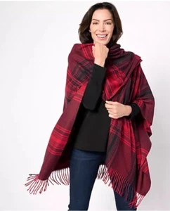 Belle by Kim Gravel Wrapping All The Way Holiday Ruana Halstuch One Size Plus - Bild 1 von 3