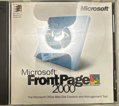 Microsoft Front Page 2000 Upgrade Software w/ Product Key ~ Good Condition - Image 1 of 3