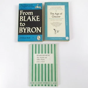 English Literature Book Bundle Chaucer, Wordsworth + Pelican Guide Vintage PB - Picture 1 of 24