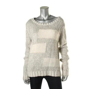 Si-Iae Womens Ivory Modal Blend Crew Neck Pullover Sweater Top Size S - Picture 1 of 2