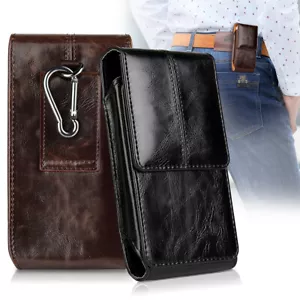 Vertical Genuine Leather Case Cover Pouch Holster Belt Loop For iPhone XS Max XS - Picture 1 of 22