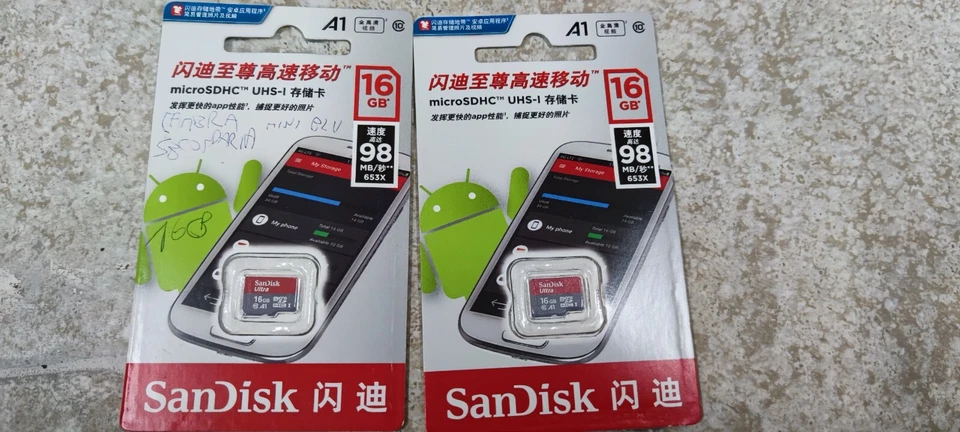 Micro SD HC 16GB SanDisk Ultra A1 Memoria MicroSD Memory Card 16 GB SDHC Cl. 10 - Immagine 1 di 1