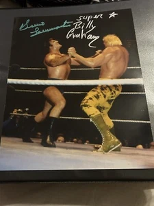 WWE Superstar Billy Graham & Bruno Sammartino signed & autograph 8x10 photo - Picture 1 of 1