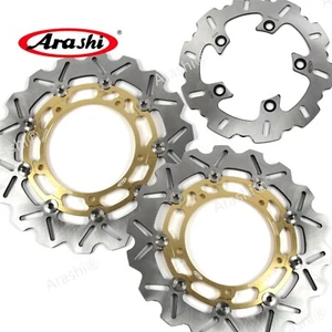 Arashi Front Rear Brake Disc Rotor For Yamaha YZF R6 600 YZF-R6 2003 2004 GOLD - Picture 1 of 12