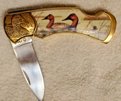 FRANKLIN MINT KNIFE - Canvas Back Duck,Waterfowl - Image 1 of 4