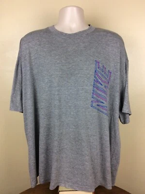 Camiseta De Colección Años 80 Principios Años 90 Nike Deletreada Gris Jaspeado 3XL Rayón Tri-Mezcla XXXL Foto 1 de 4