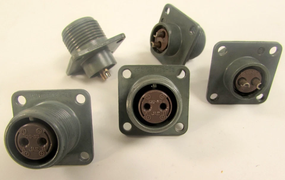 Lot of 5 - NEW JAE JA3102A12S-3S Circular Connector 2 Position Solder Contact - Image 1 of 1