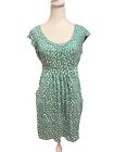 Boden Womens Size 6 Petite Green Short Sleeve Model And Cotton Dress