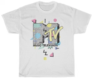 MTV Logo 80s Retro TV Nostalgia Vintage Look T-Shirt S-5XL Men Women Unisex - Picture 1 of 5